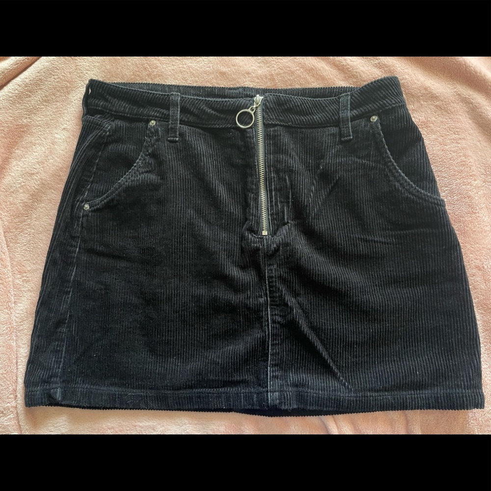 Black Corduroy Skirt